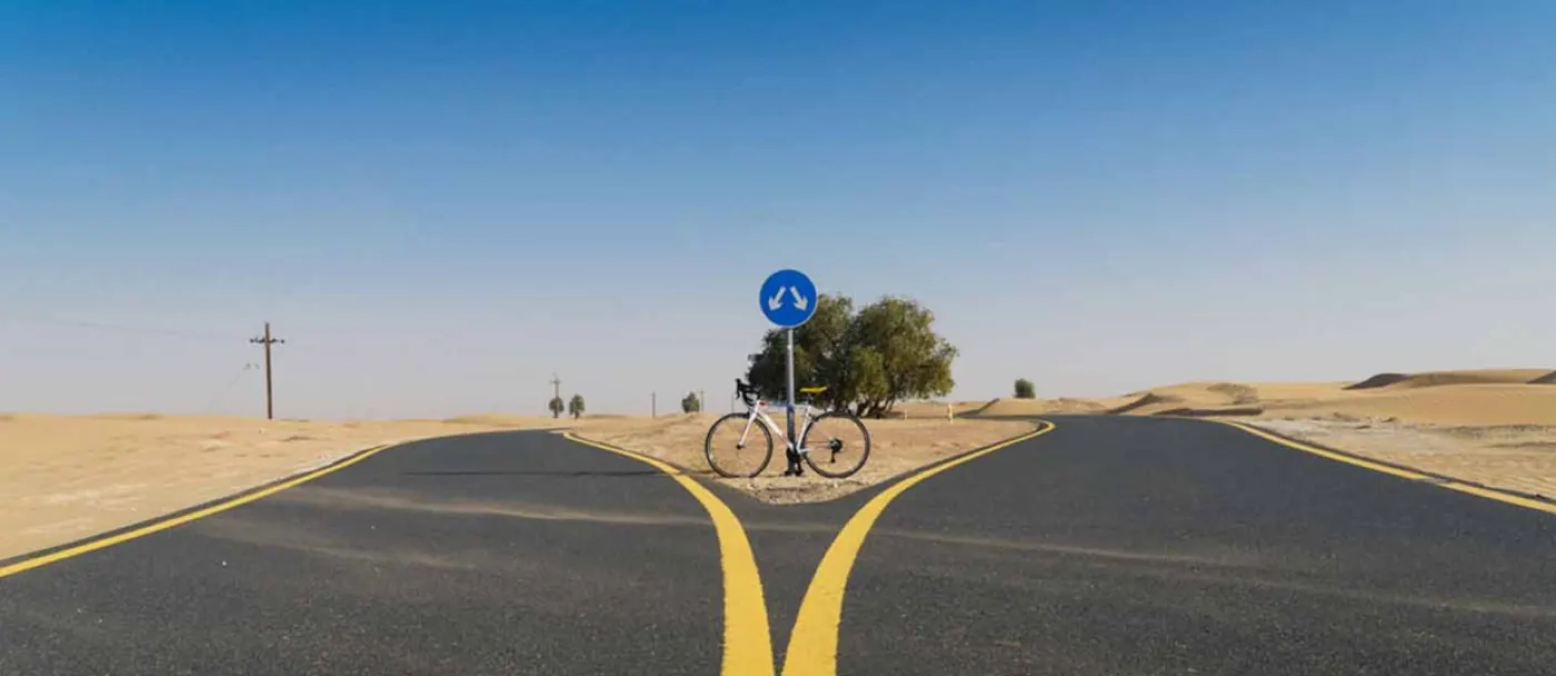 The Al Qudra cycle track